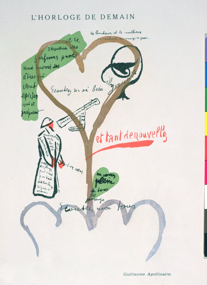 'L'Horloge de Demain', Kalligramm veröffentlicht in Ausgabe Nummer 4